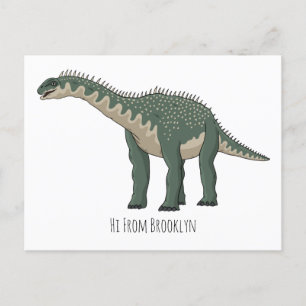 Cartão Postal Ilustração de desenho animado de Barapasaurus