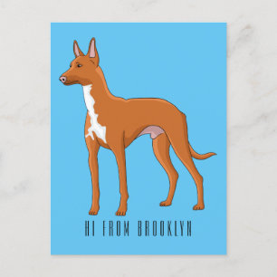Cartão Postal Ilustração de desenho animado de cão aficionado po