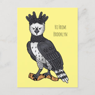 Cartão Postal Ilustração de desenho animado de Harpy eagle