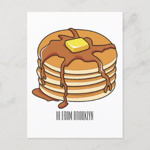 Cartão Postal Ilustração de desenho animado de Pancake