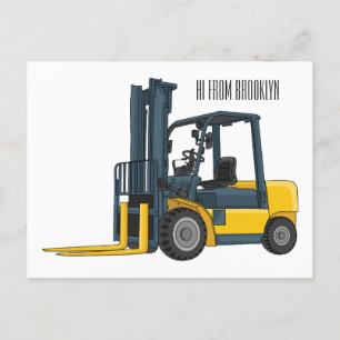 Cartão Postal Ilustração de desenho animado do empilhador