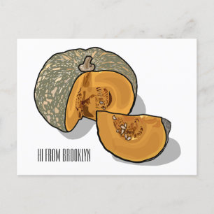 Cartão Postal Ilustração de desenho de abóbora