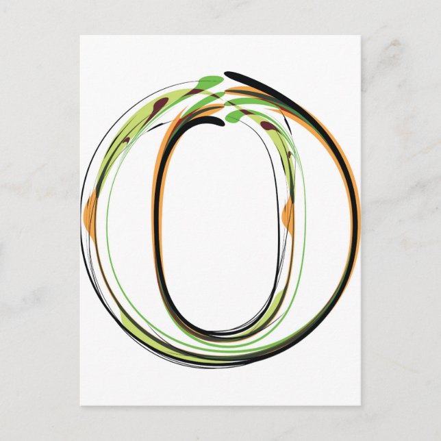 Cartão Postal Ilustração de fonte orgânica (Frente)