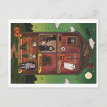 Ilustração de Interior de Casa Assombrada de Hallo