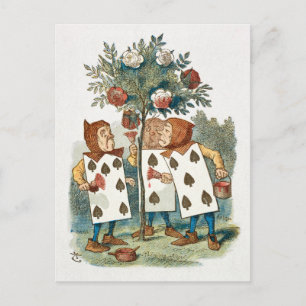 Cartão Postal Ilustração de Jogar Cartas A Alice do Berçário