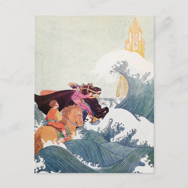 Cartão Postal Ilustração de Livro de Histórias Antigo: Um Grande (Frente)