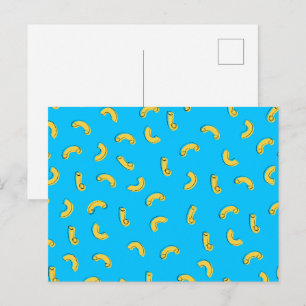 Cartão Postal Ilustração de macarrão e queijo
