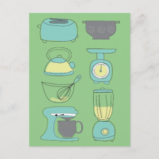 Cartão Postal Ilustração de Marketing de Eletrodomésticos de Coz