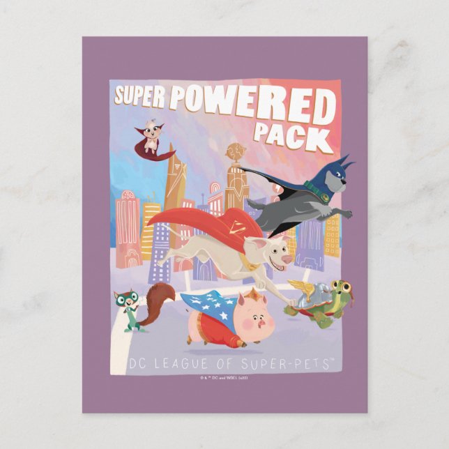 Cartão Postal Ilustração de Metrópolis de Super Powered Pack (Frente)