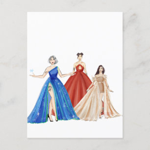 Cartão Postal Ilustração de moda