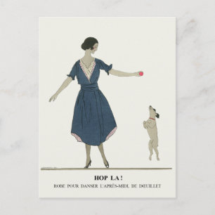 Cartão Postal Ilustração de moda em estilo Art Déco por A. E. Ma