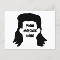 Ilustração de Mullet Engraçado de Mensagem Persona