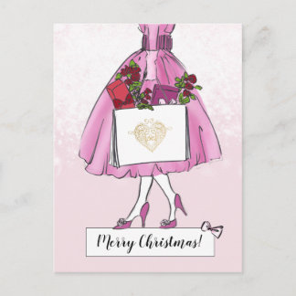 Cartão Postal Ilustração de natais vintages