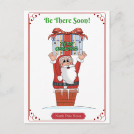 Cartão Postal Ilustração de Natal do Papai Noel do Xmas