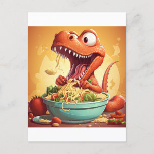 Cartão Postal Ilustração de Noodles Dinossauros