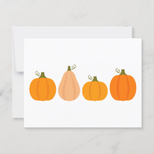 Cartão Postal Ilustração de outono de Pumpkins