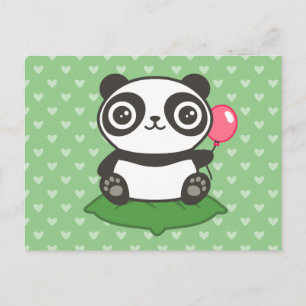 Cartão Postal Ilustração de Panda Bonita