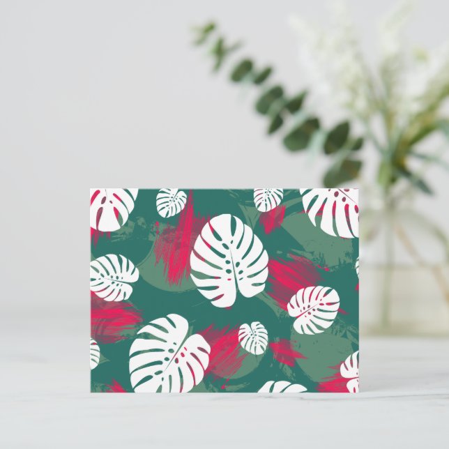 Cartão Postal Ilustração de Plantas Tropicais (Em pé/Frente)