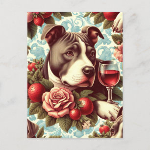 Cartão Postal Ilustração de Touro de Touro de Touro Retro-Americ