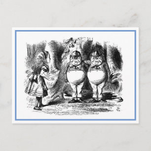Cartão Postal Ilustração de Tweedledum e Tweedledee