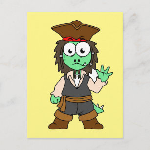 Cartão Postal Ilustração De Um Pirata De Estegossauro, Jack Spar