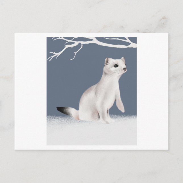 Cartão Postal Ilustração de uma mola pintada em aquarela (Frente)