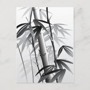 Cartão Postal Ilustração de uma pintura de estilo oriental