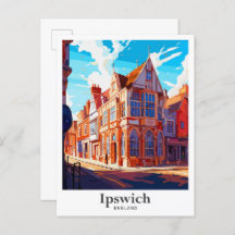 Ilustração de Viagem Antiga Ipswich Inglaterra