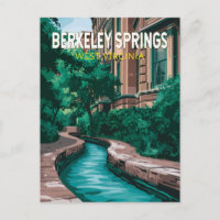 Ilustração de Viagem Berkeley Springs Virgínia Oci