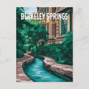 Cartão Postal Ilustração de Viagem Berkeley Springs West Virgini