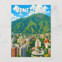 Ilustração de viagem da Venezuela Arte Vintage