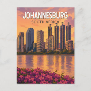 Cartão Postal Ilustração de viagem de arte de Joanesburgo África