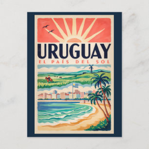 Cartão Postal Ilustração de Viagem de Arte Vintage da Cultura do