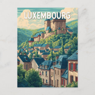 Cartão Postal Ilustração de viagem de luxo vintage
