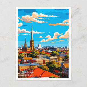 Cartão Postal Ilustração de Viagem de Trabalho de arte da Austrá