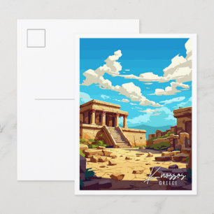 Cartão Postal Ilustração de viagens vintage de Arte Grécia do Cn