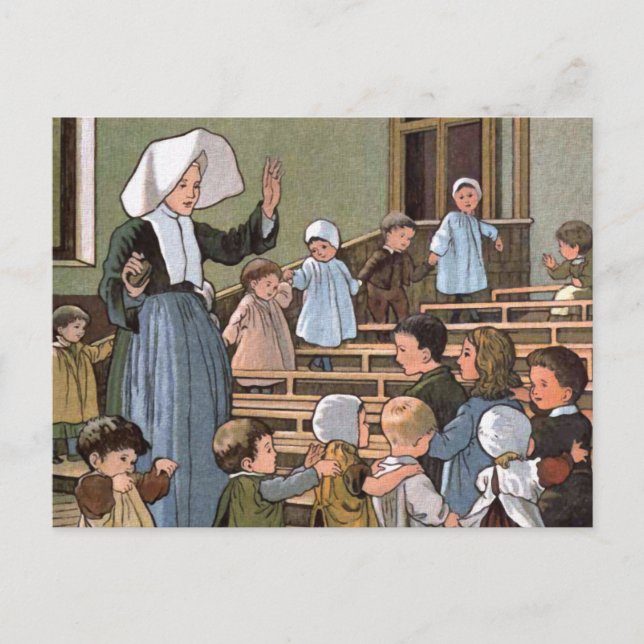 Cartão Postal Ilustração de Vintage Games (Frente)