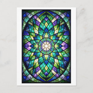 Cartão Postal Ilustração de Vitral