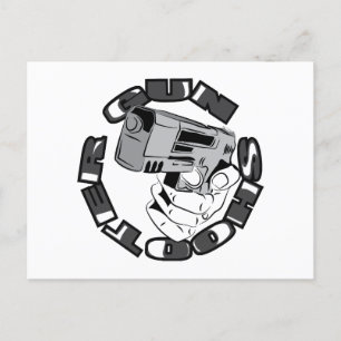 Cartão Postal Ilustração do atirador de arma