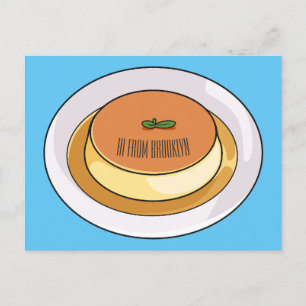 Cartão Postal ilustração do caramelo do creme