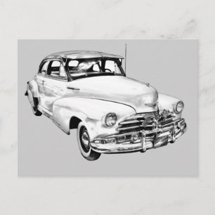 Cartão Postal Ilustração do Carro-Mestre da Frota Chevrolet 19