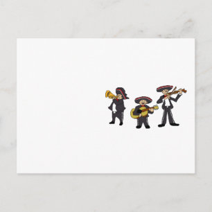 Cartão Postal Ilustração do Cartoon de Banda Mariachi Mexicano