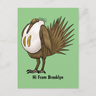 Cartão Postal ilustração do desenho animado de aves de garagem d