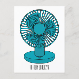 Cartão Postal Ilustração do desenho do ventilador