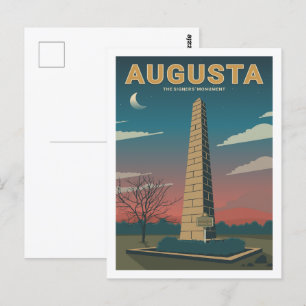 Cartão Postal Ilustração do famoso local de viagem Monumento de 