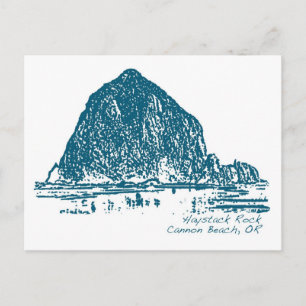 Cartão Postal Ilustração do Haystack Rock