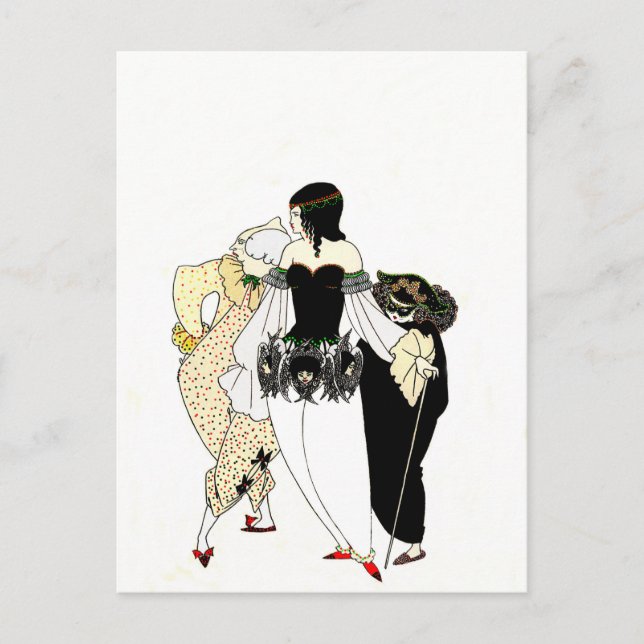 Cartão Postal Ilustração do Masque da Morte Vermelha (Frente)