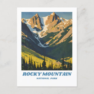 Cartão Postal Ilustração do Parque Nacional da Montanha Rocky -