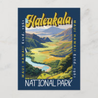 Ilustração do Parque Nacional de Haleakala Afastad