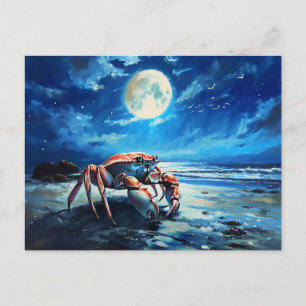 Cartão Postal Ilustração do Signo Zodiacal Câncer
